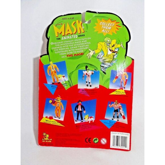 The Mask Animated Series Wild Wolf Surprise Action Punchin Bazooka 1997 Gift NIP - Picture 4 of 4